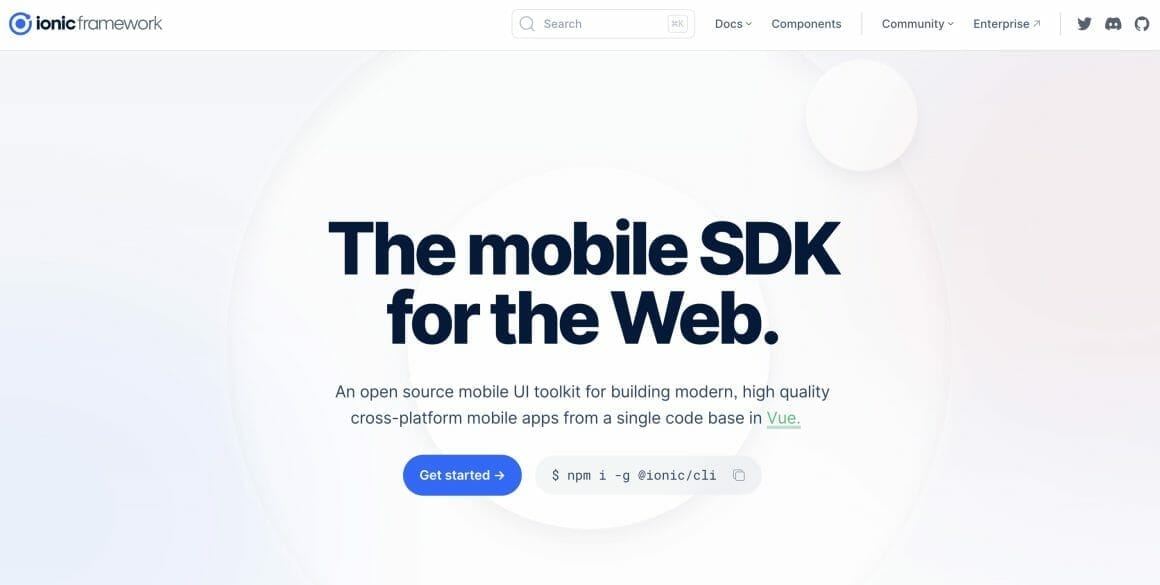 ionic framework