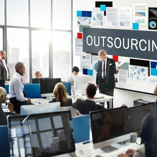 outsourcing function tasks contract business concept