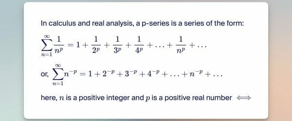 P-Series: Definition and P-Series Test Calculator