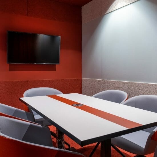 modern conference room with tv