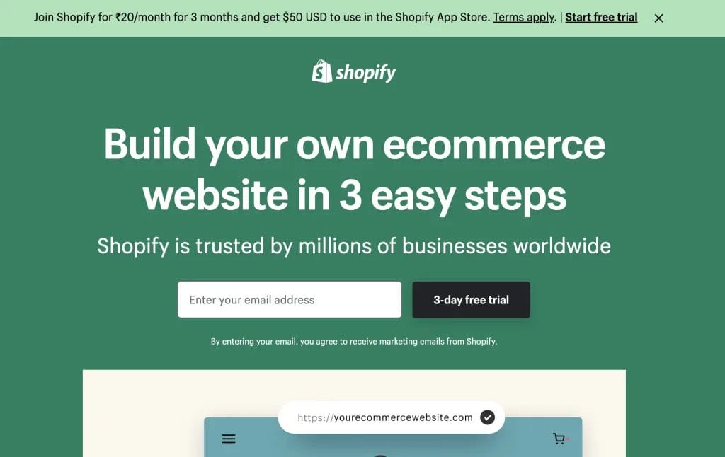 Create your online store today with Shopify India 2023 10 003263