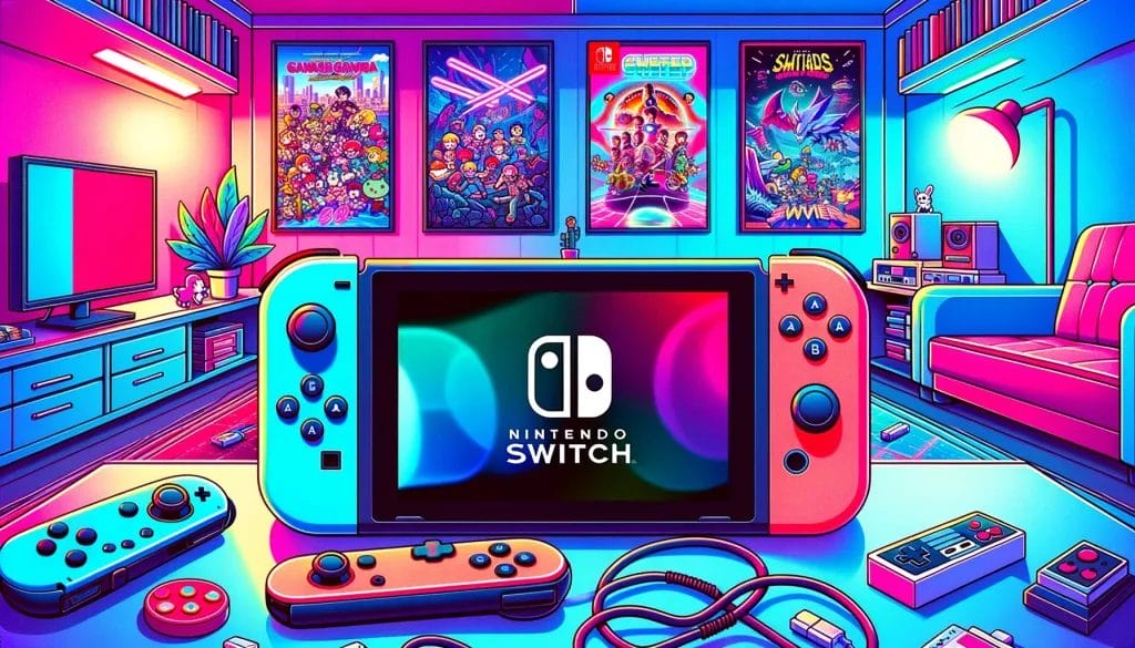 Illustration of a Nintendo Switch console