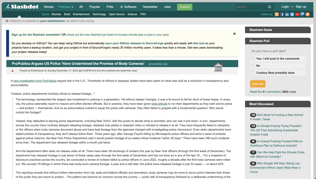 Slashdot News for nerds stuff that matters 2023 12 003645