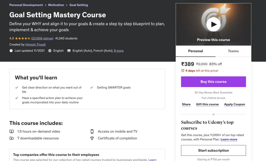 Goal Setting Mastery Course Udemy 2024 01 003781