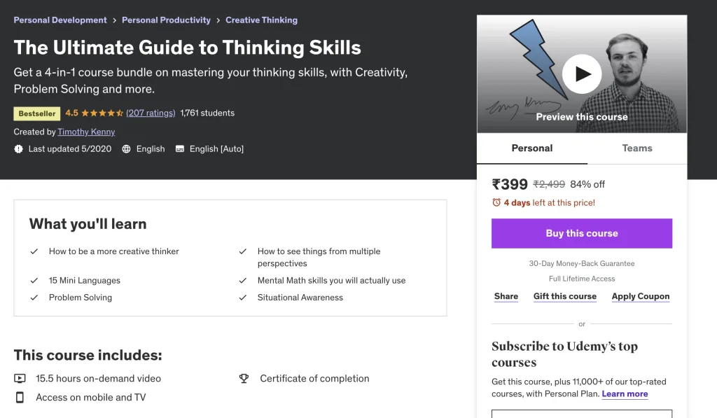 The Ultimate Guide to Thinking Skills Udemy 2024 01 003773