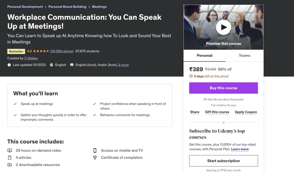 Workplace Communication You Can Speak Up at Meetings Udemy 2024 01 003777