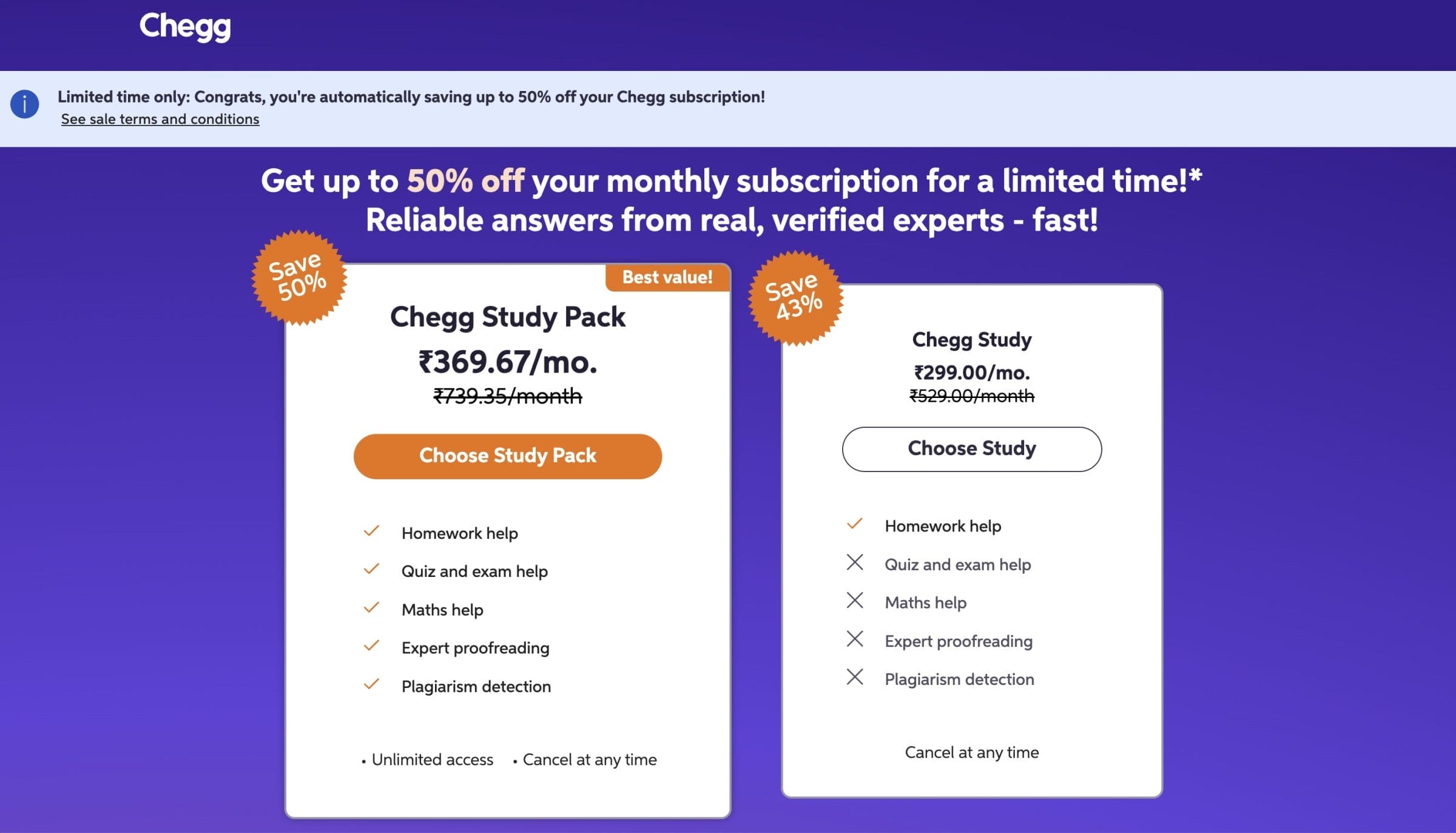Chegg Study Review: Chegg Study Pack vs Chegg Study (Basic)