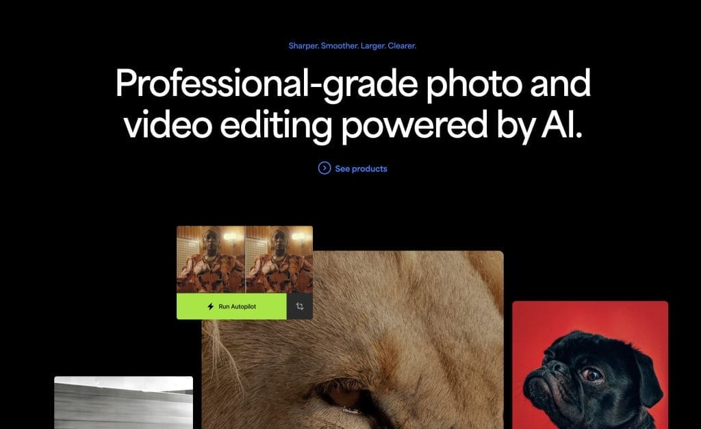 Professional-grade photo and video editing powered by AI by Topaz Labs