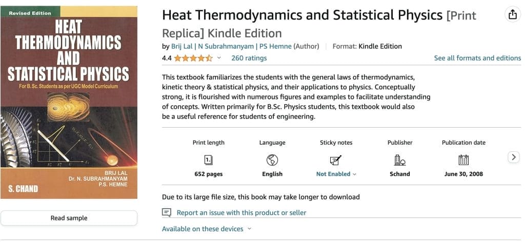 Microsoft Edge Heat Thermodynamics and Statistical Physics Brij Lal N Subrahmanyam PS Hemne Amazon.com 2024 C4KqY4UL