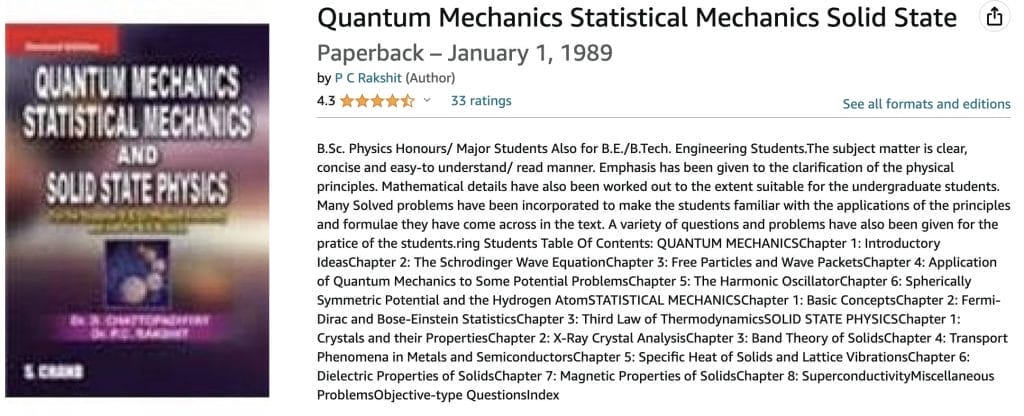 Microsoft Edge Quantum Mechanics Statistical Mechanics Solid State P C Rakshit 9788121909310 Amazon.com Books 2024 WracGjH4