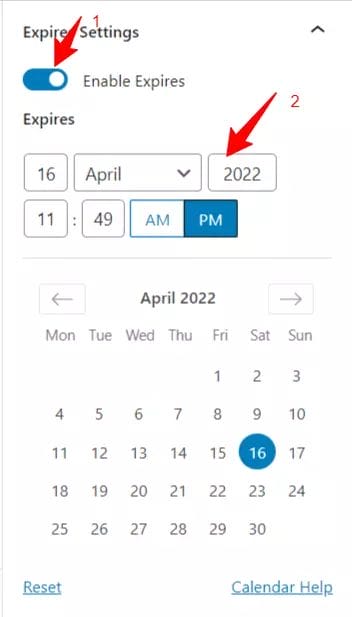 how to expire kadence element hooks