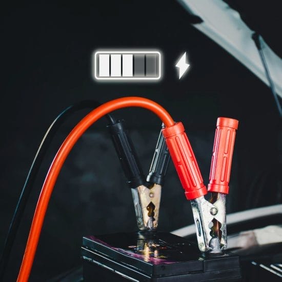 Charger cable clamping to the car batteryaccumulator charging