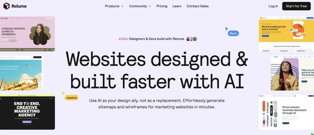 Relume — Websites designed built faster with AI AI website builder Ex39wiAh