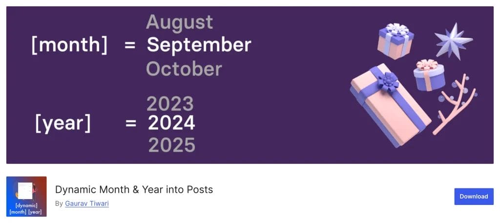 Dynamic Month Year into Posts – WordPress plugin WordPress.org 9FSPUbsn