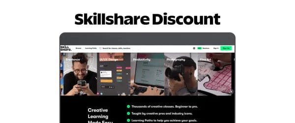 Skillshare Discount Banner