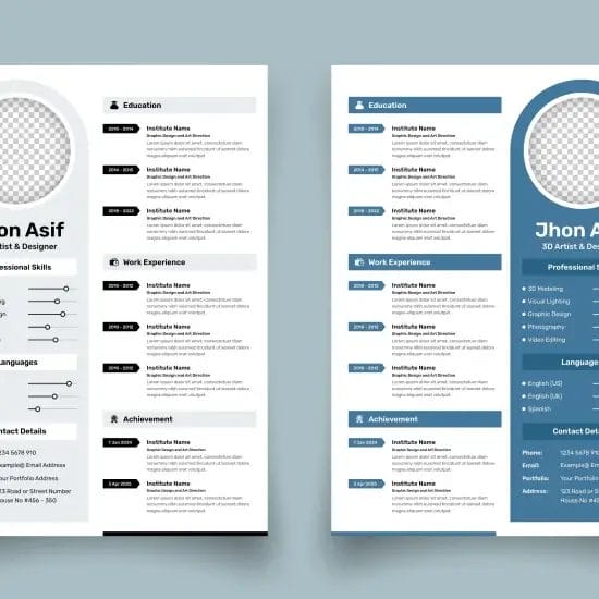 resume templates one and two