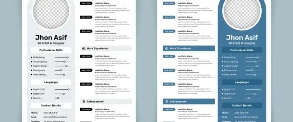 resume templates one and two