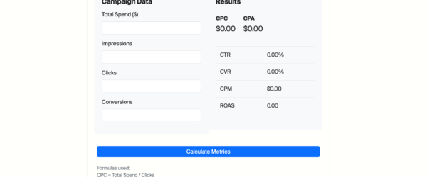 CPC CPA Calculator – Gaurav Tiwari