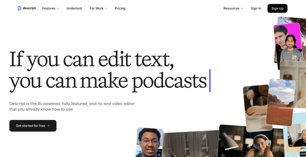 Descript Edit Videos Podcasts Like a Doc AI Video Editor