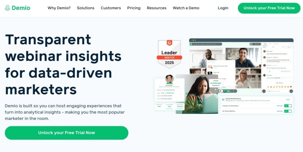 Demio Hassle free Webinar Software for Marketers