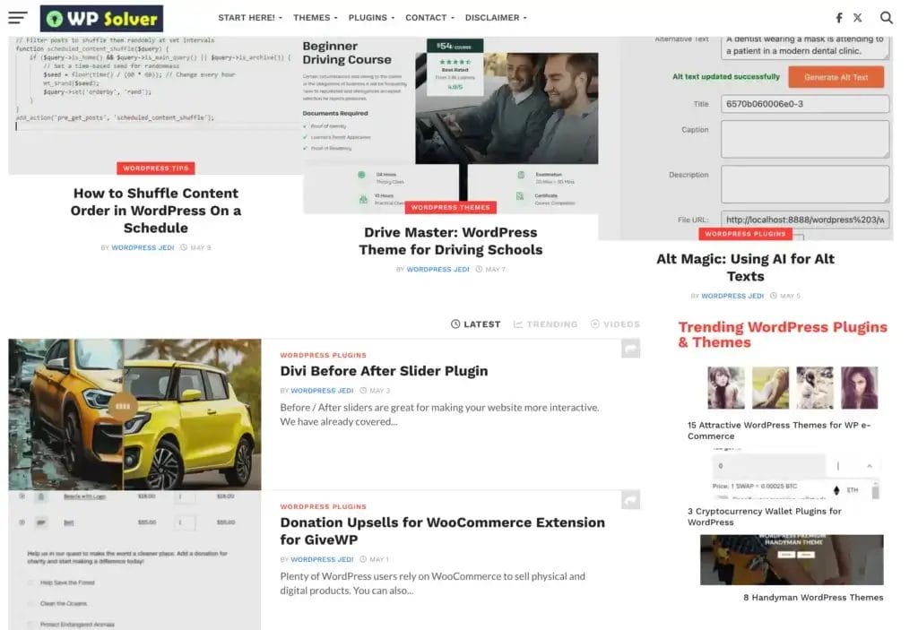 Best WordPress Themes WP Plugins Tips @ WP Solver2025