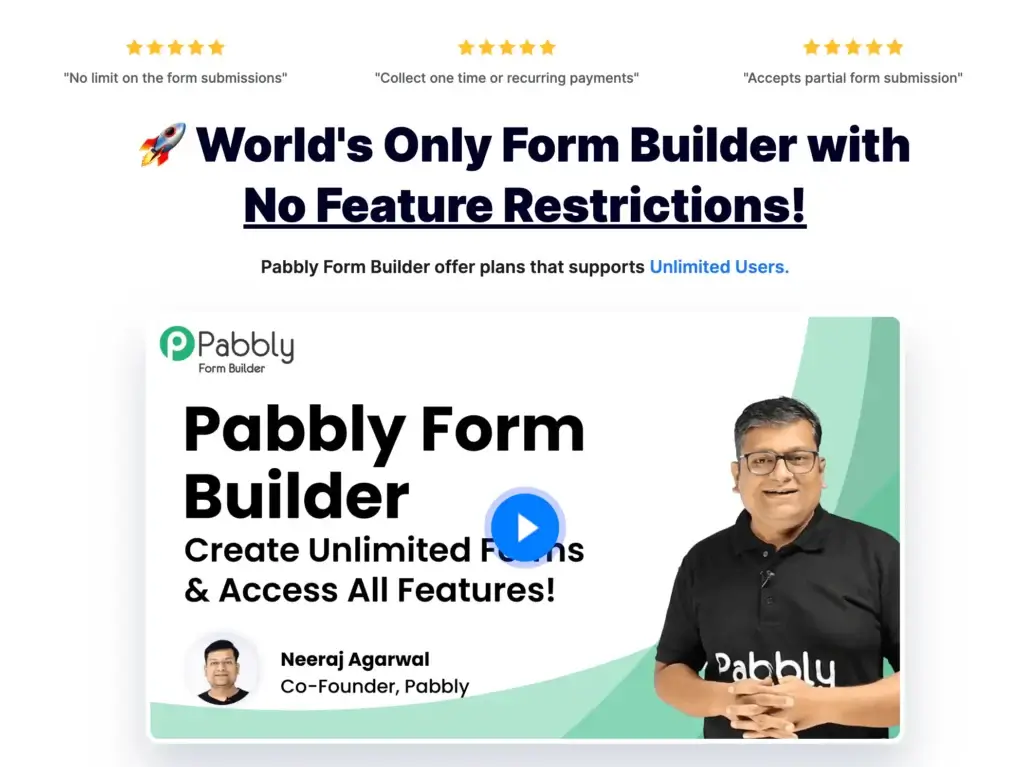 Online Form Builder Unlimited Form Submissions Payments2025