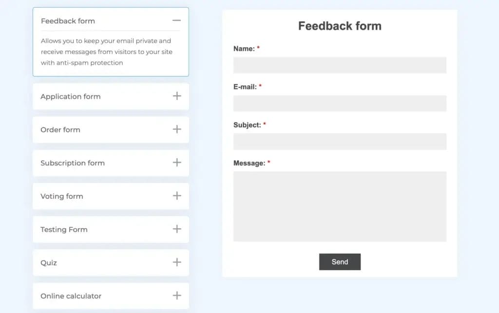 Online web form builder surveys quizzes and calculators for your website2025