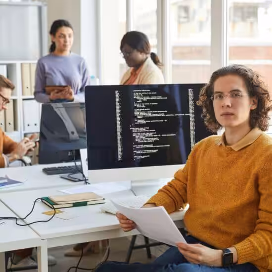 saas development company working on a project planning