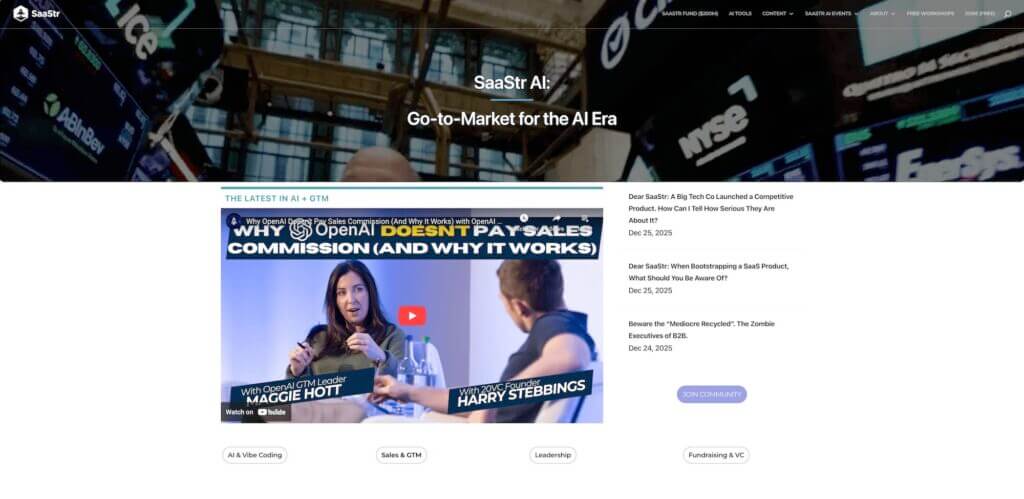 saastr b2b + ai community events leads2025