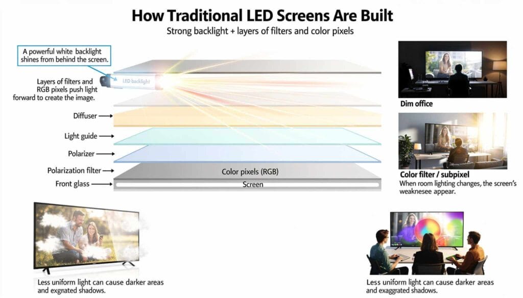 how traditional leds are built